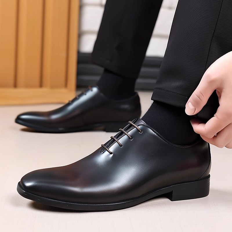 Men'S Luxury Formal Wear Brands - Designer Genuine Leather Mens Wholecut Oxford