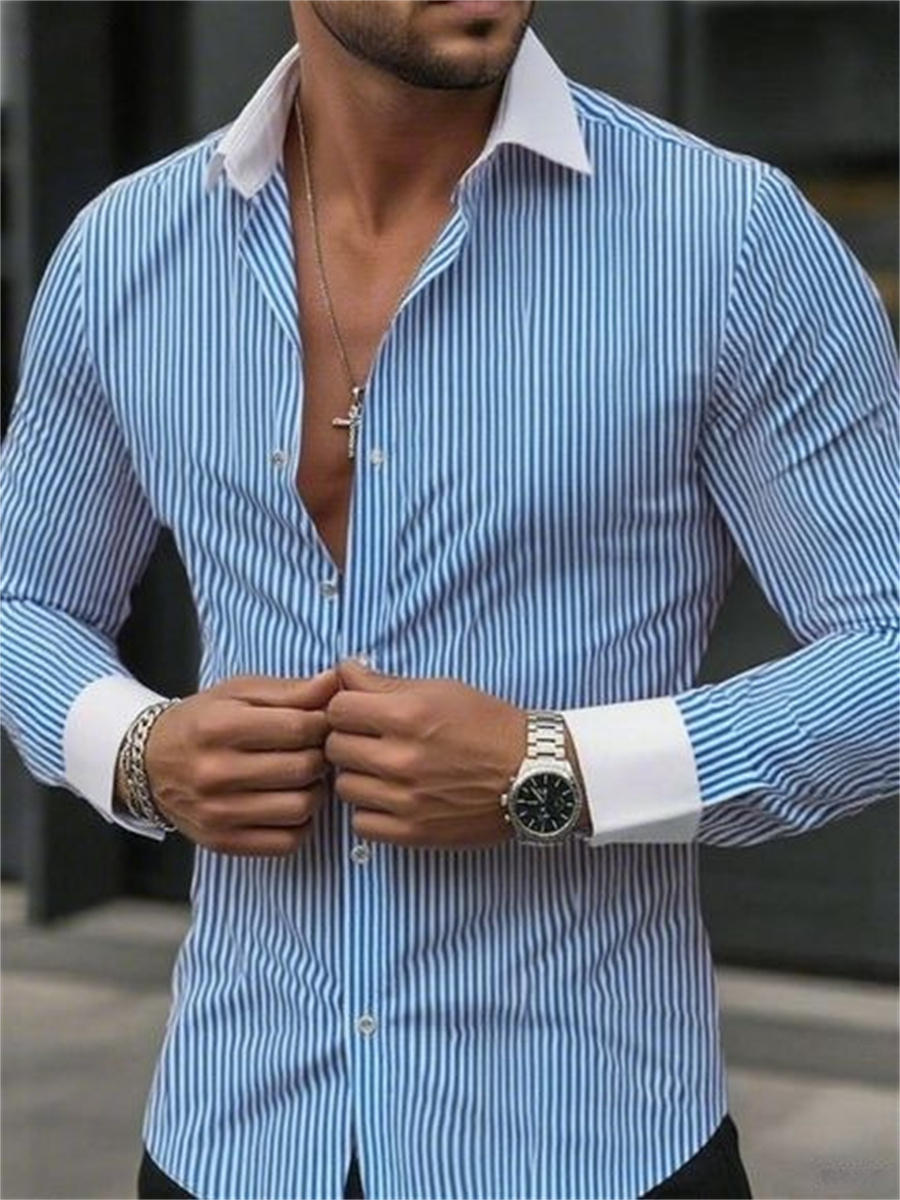Men's slim-fit striped lapel l - đánh giá và giá Men Formal Wear Shop