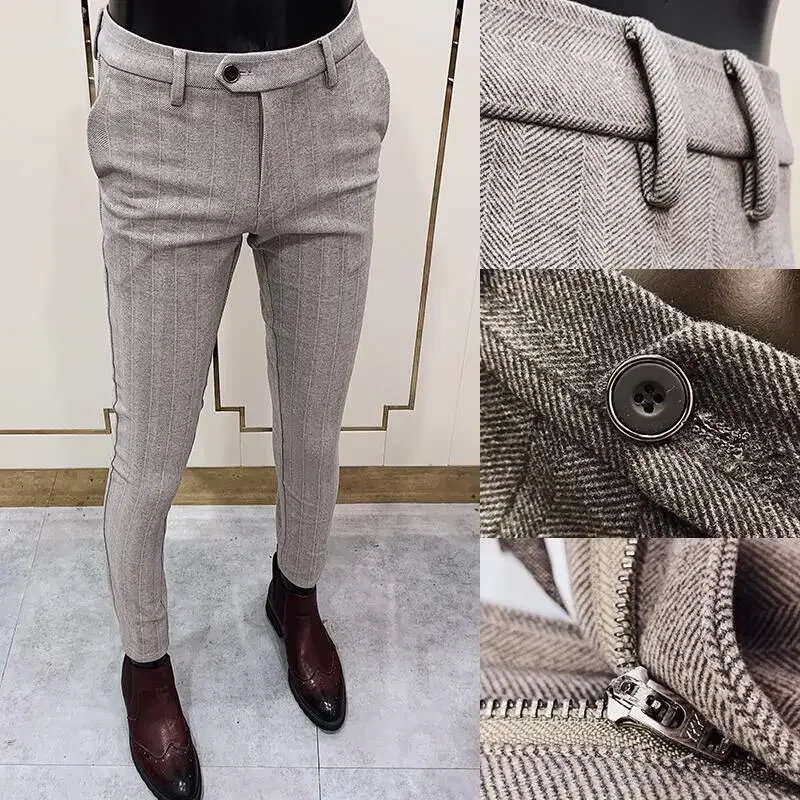 Autumn Winter Thickened Woolen - đánh giá và giá Men Formal Wear Shop