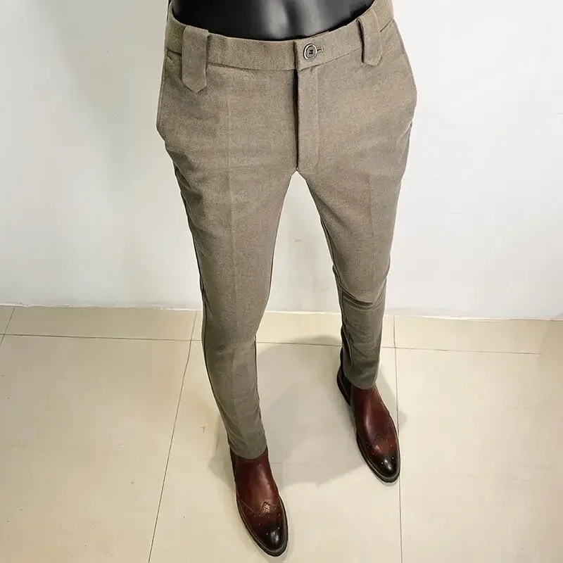 Autumn Winter Thickened Woolen - đánh giá và giá Men Formal Wear Shop